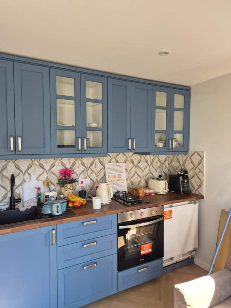 Fully fitted kitchen inside live in pod Carlow
