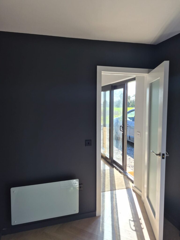 Interior living space in A rated garden pod Carlow